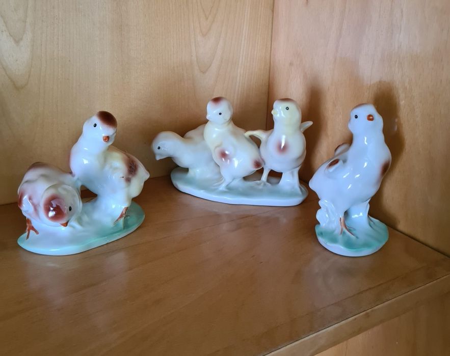 Bibelou/bibelouri porțelan - puișori și rațe