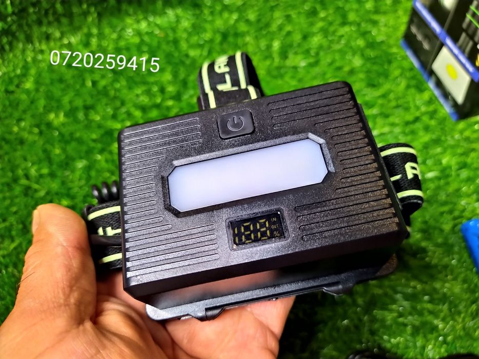 Lanternă Frontală cu LED LASER 60W, Reîncărcabilă cu Senzor de Miscare