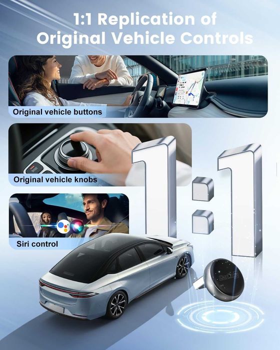 CarlinKit MINI Ultra3 безжичен CarPlay / Android Auto + подарък