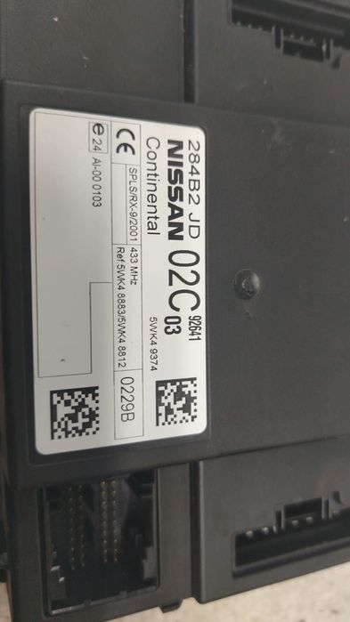 Modul confort 284b2jd Nissan Qashqai 1 J10 (2007 - 2010)