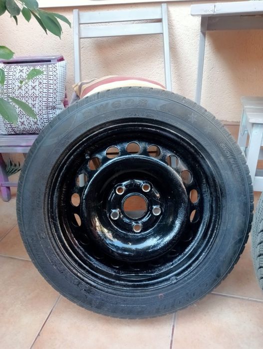 Set jante cu cauciucuri Dot 2025 pe 15 pentru VW Golf.Pasat.Touran.Cady.Skoda.Seat.Audi