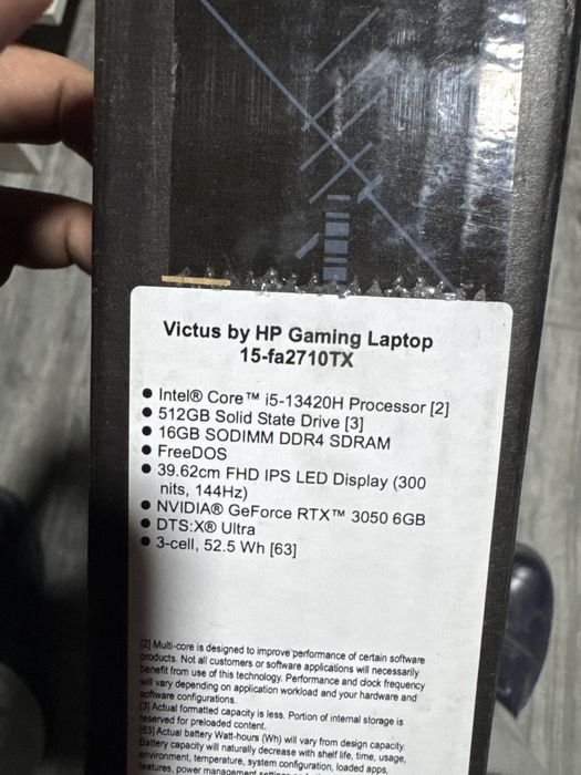 Hp Victus i5 13 avlod Rtx3050 6 gb