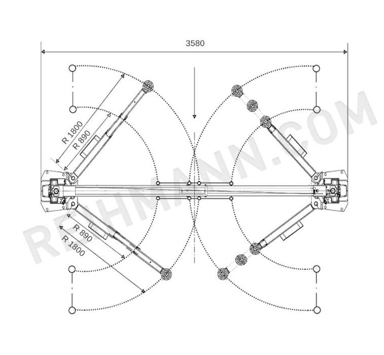 Elevator auto 2 coloane 5t Microbuze - Autoutilitare REIHMANN RHM250