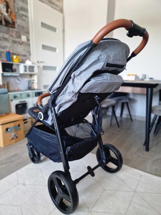 Бебешка количка KinderKraft - Grande plus, сива