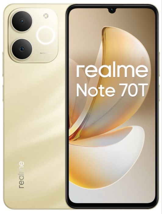 Смартфон Realme Note 70T  128/4 Beach Gold + преносима батерия