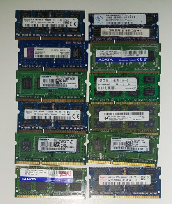 4gb ddr3 ddr3l laptop 10600 12800