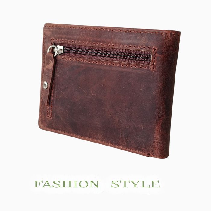 Мъжки портфейл от естествена кожа с щипка за пари