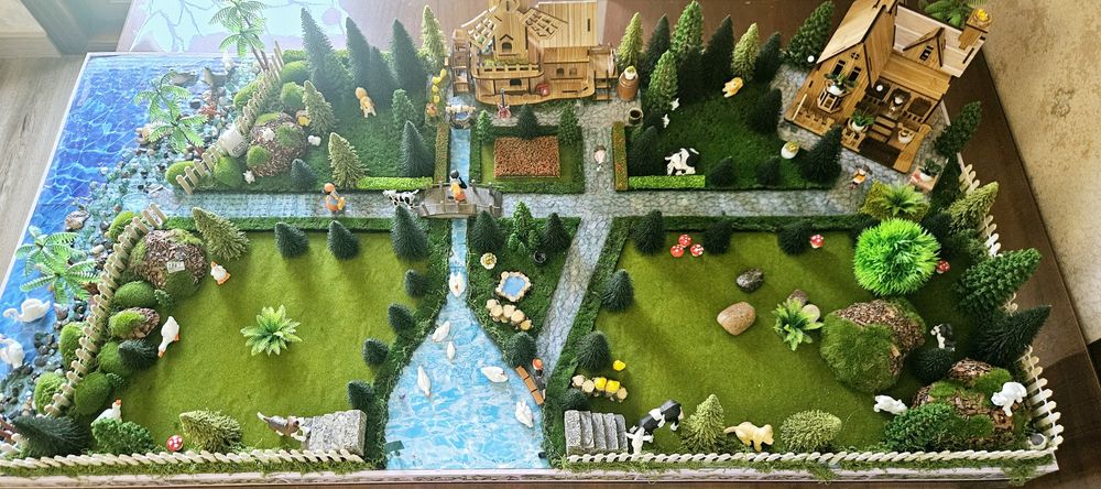 Макет готовый реалистичный, Подарок детям игрушка,кукла,домик, подарки