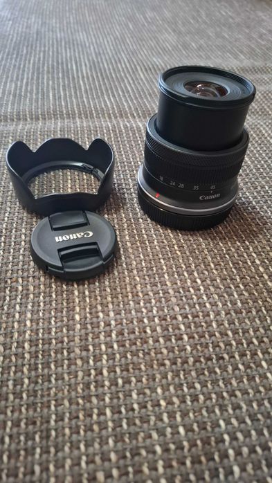 Obiectiv Canon RF-S 18-45mm F4.5-6.3 IS STM, Capac față - spate, + Parasolar tip EW 53.