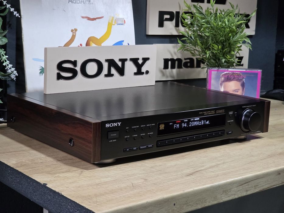 Radio tuner SONY ST-S590ES, hifi stereo rds , laterale lemn, seria es