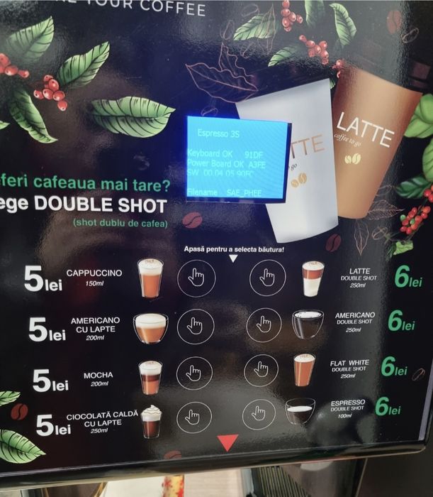 Aparat vending cafea (tip LATTE) – ideal pentru business / venit pasiv