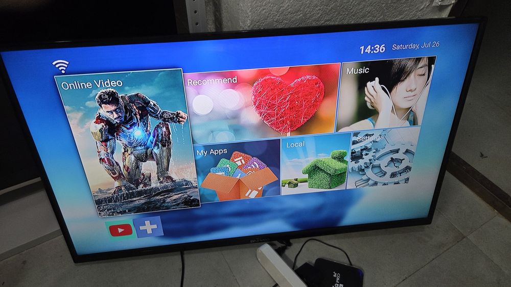 *️⃣ Daewoo L40R630 Диогональ 102см + Андроид смарт Приставка/ QTV