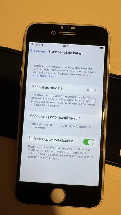 Apple iPhone 7 silver 128GB baterie 100%