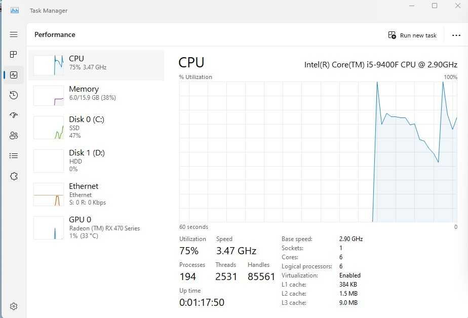 Calculator Unitate Gaming HP I5 9400F Ram 8 16 Gb SSD Video RX 470 8G 256 bit
