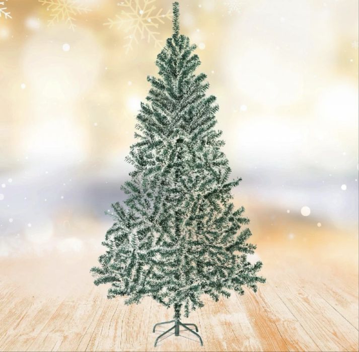 Brad artificial – 210 cm – cu aspect înzăpezit – PVC