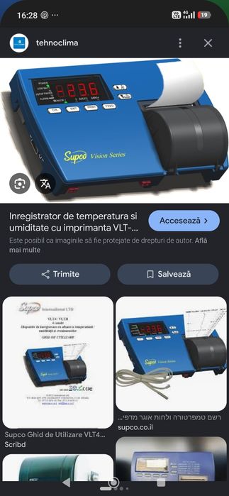 Termodiagrama Supco Vision cu imprimanta