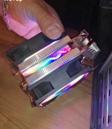 Тих двоен светещ вентилатор за процесор 90мм