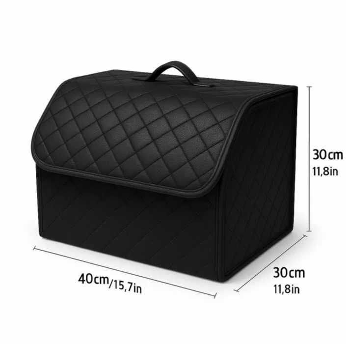 LUX кожен органайзер Mercado Trade, Сгъваем, Черен, Различни размери