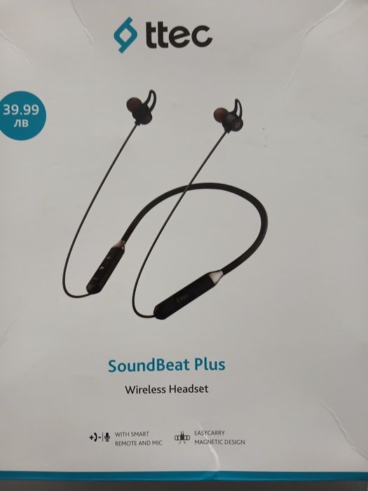 Продавам Безжични Слушалки, TTEC SoundBeat Plus Handsfree  нови