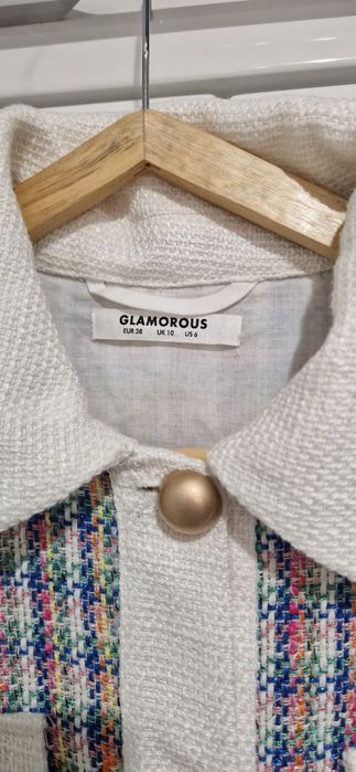 Glamorous - Рокля от туид с принт и джобове
