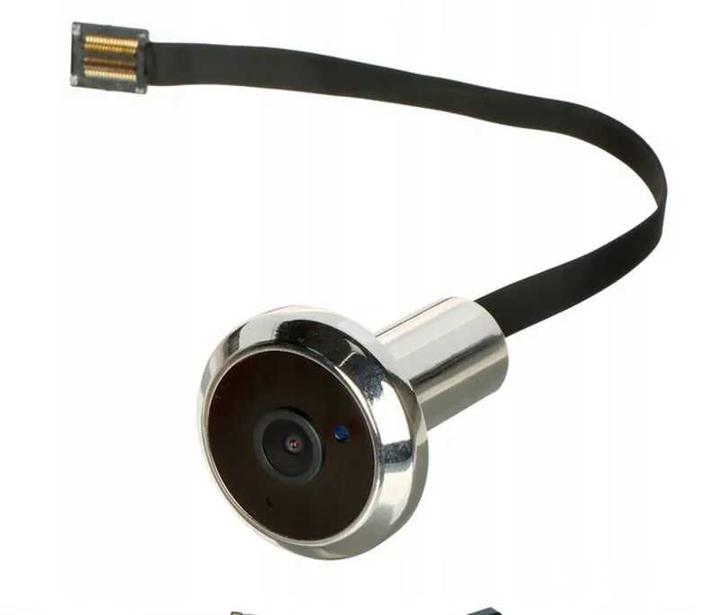 WiFi видео шпионка за врата с вътрешен дисплей, нощно виждане Tuya