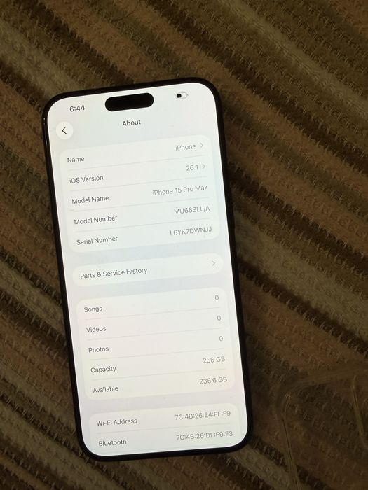 Iphone 15 pro max 256GB emeika o’tmagan eSIM ishlamidi bypass bolgan