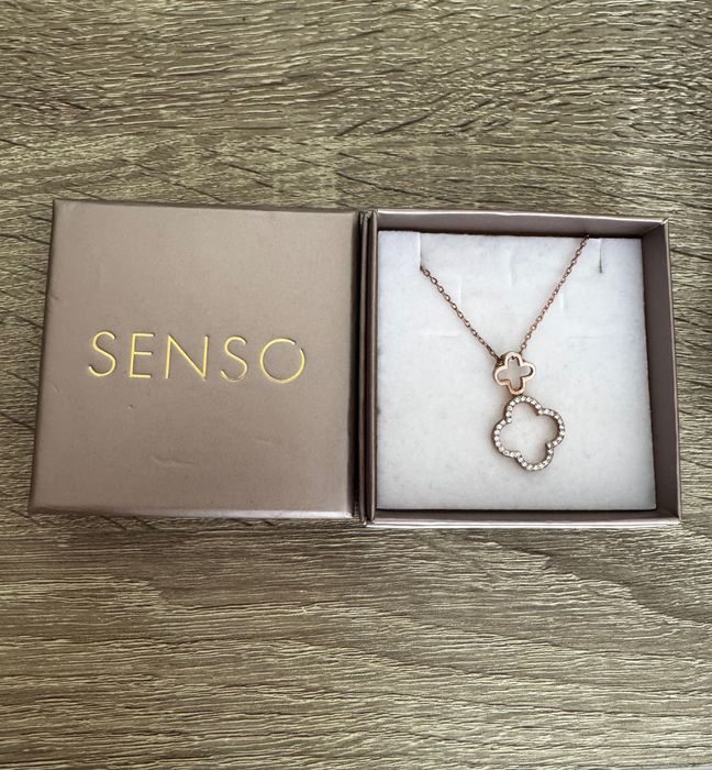 Колие - сребърно и розово злато