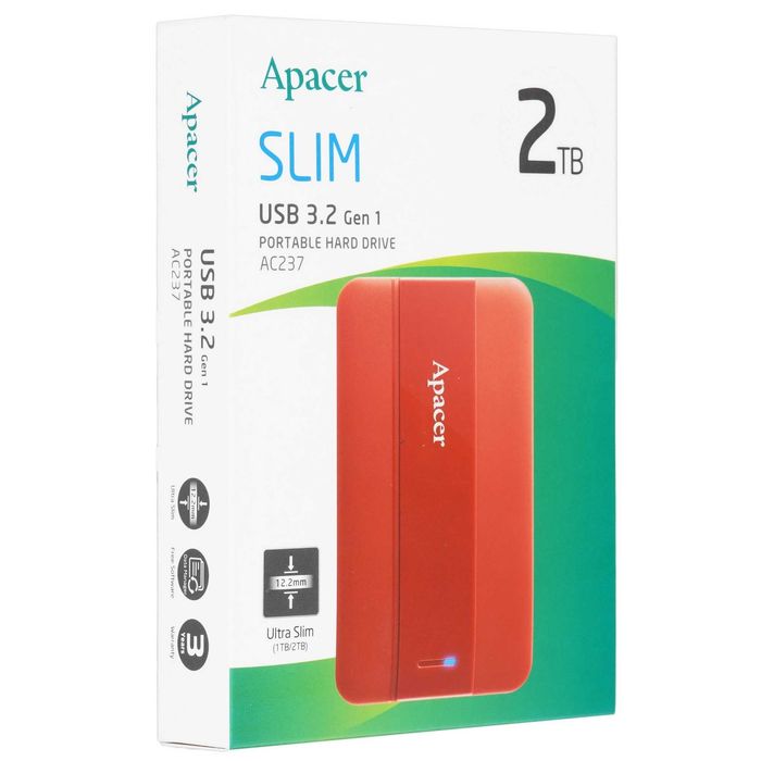 - Внешний жесткий диск 2TB Apacer AC236 / AC237 2.5" USB 3.2
