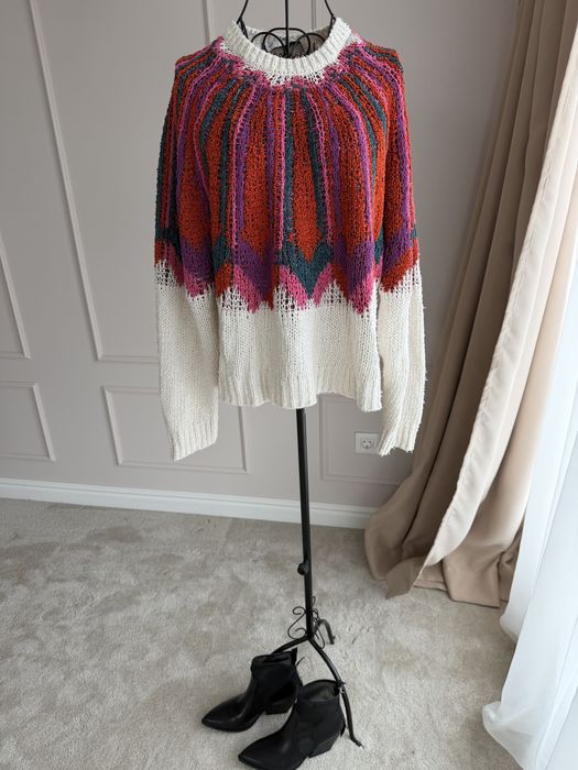 Плетена рокля Twin set, Zara и пуловер цветен