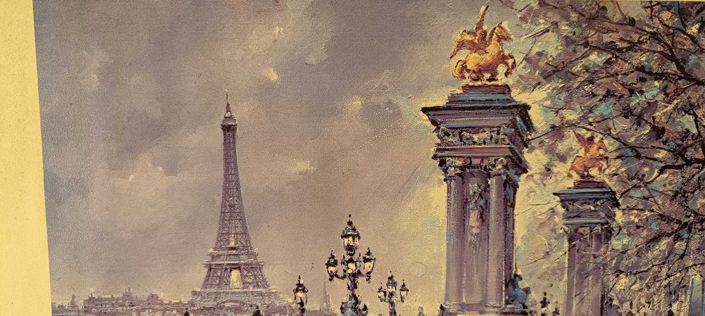 Две картини от Париж - цветни литографии