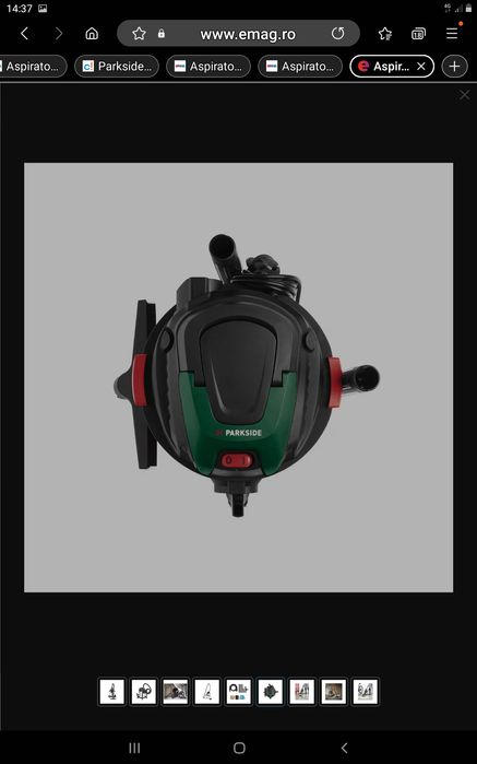 Aspirator UMED/USCAT PARKSIDE PWD 12 B1, 1200 W, 12 L -  NOU - 195 Lei