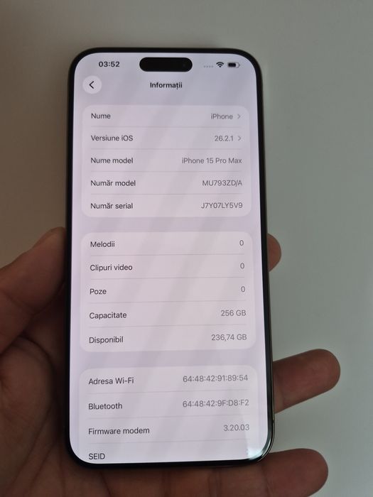 Iphone 15pro Max 256gb impecabil librr retea