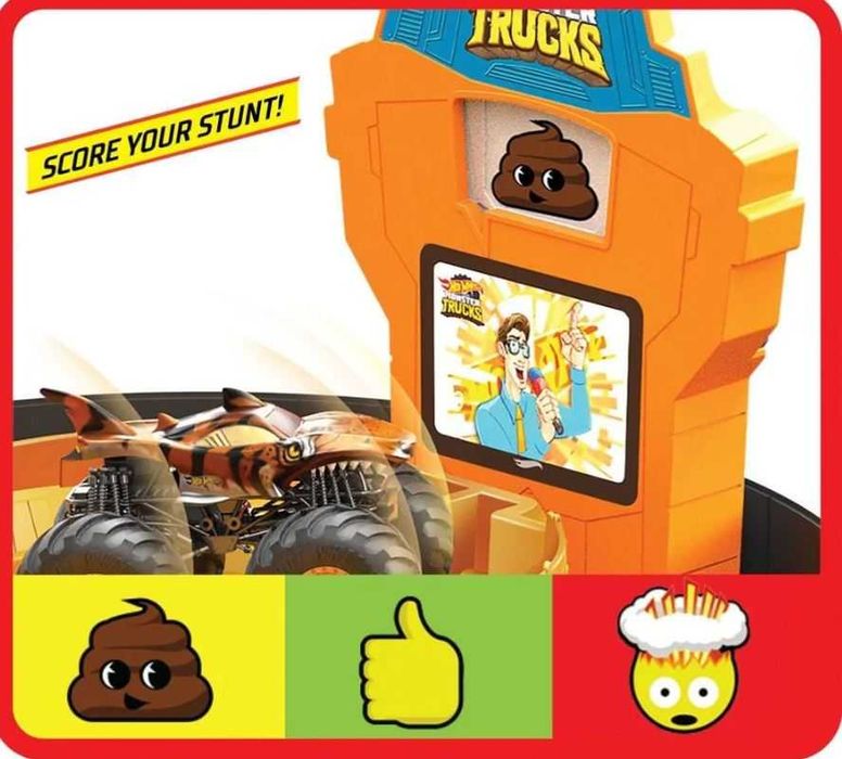 Игрушечный трек Hot Wheels Автотрек Трюковая арена Monster Trucks