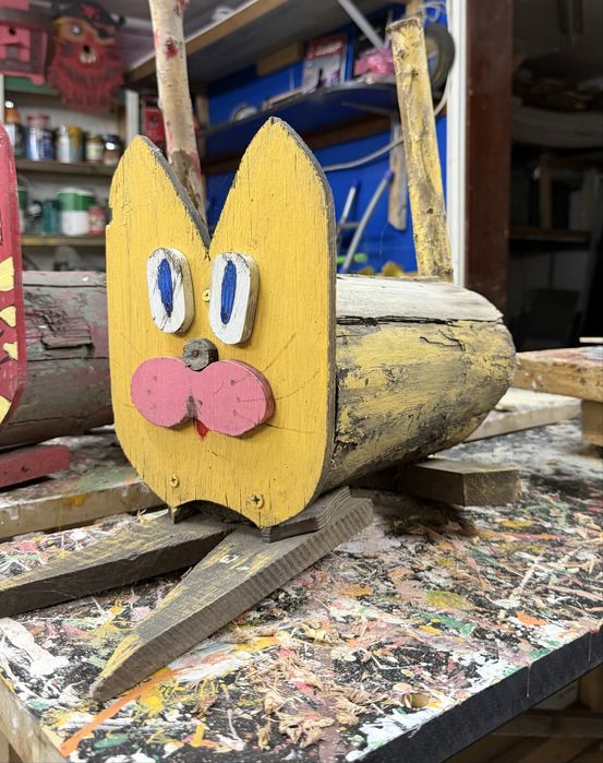 Желтый кот ручной работы