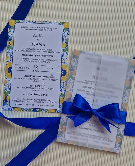 Invitații personalizate pentru nuntă și botez