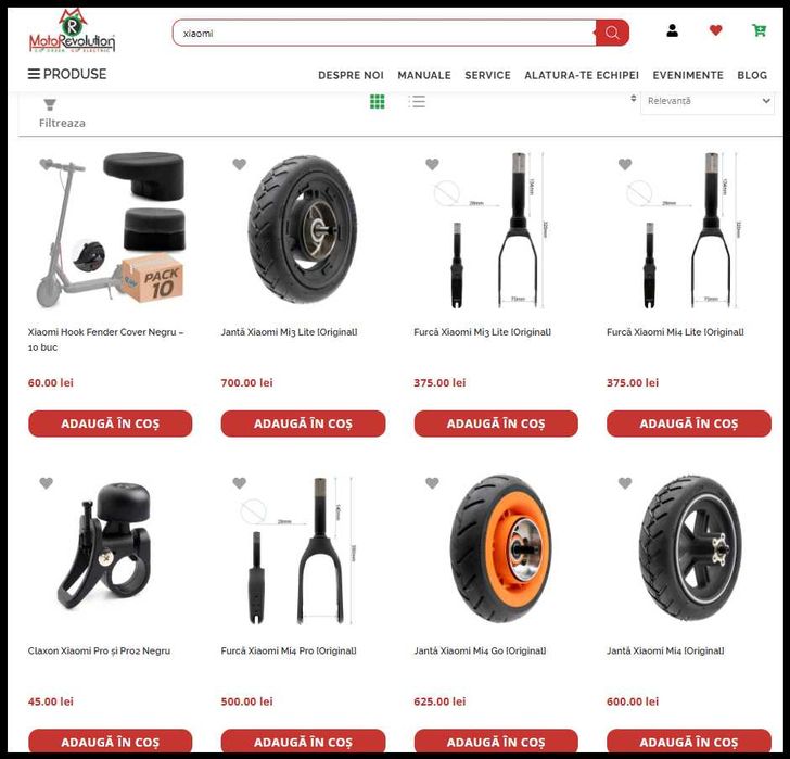 Piese trotinete electrice si service Xiaomi M365, Pro, 1S, Mi3, Mi4