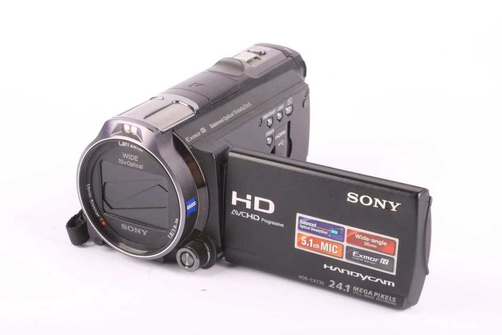 Sony HandyCam HDR CX730 полупрофесионална мини видео камера с 5 осева оптична стабилизация и стерео звук, Full HD видео с 60 кадара в секунда, Отлична