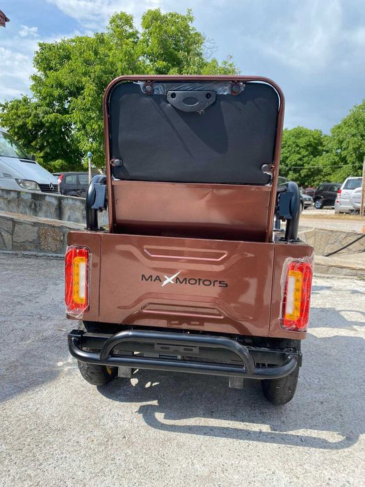 Електрическа Двуместна Триколка CARGO LUX 1500W - BROWN MATTE