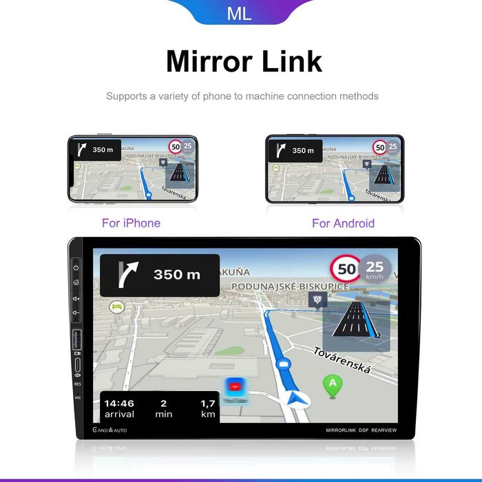 Мултимедия 4+64GB 8 ядрен навигация за кола автомобил Android Auto CP