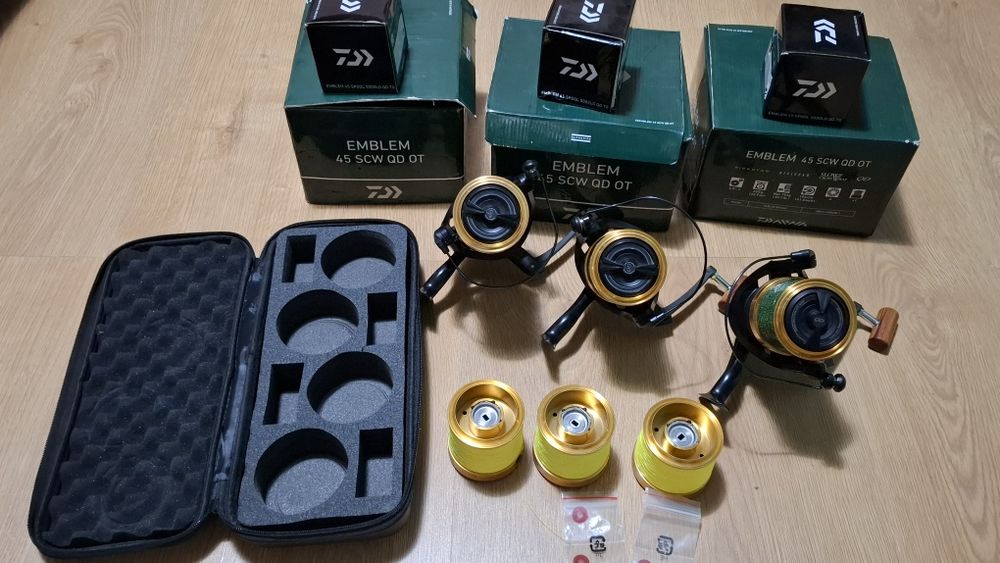 3 mulinete daiwa emblem 45 scw qd ot