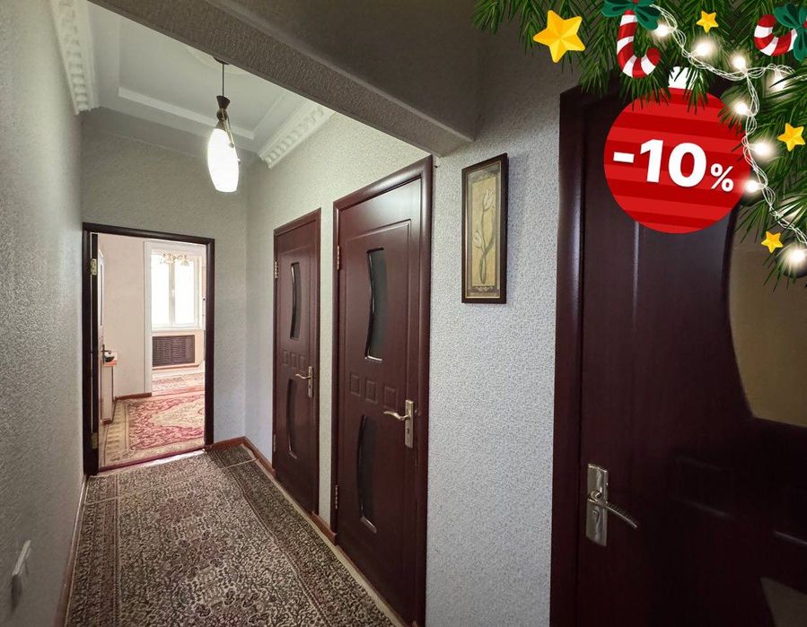 НОВОГОДНИЕ СКИДКИ 4х комнатная квартира 90 м2 базарчик Карасу 6