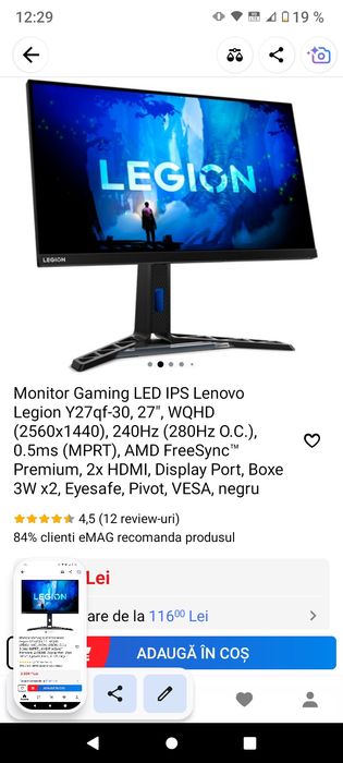 Vând schimb monitor Legion dedicat gaming