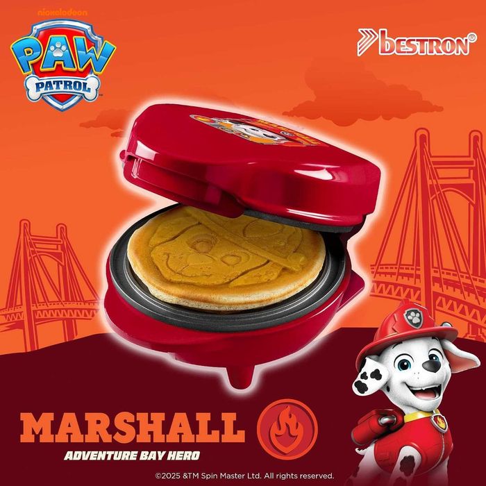 Мини гофретник PAW Patrol Marshall (Маршъл) Bestron, червен – нов