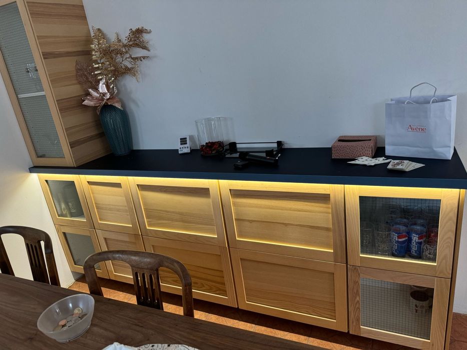 Mobila bucatarie ikea cu fronturi din lemn noua