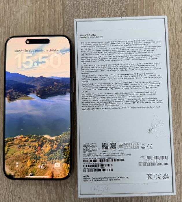 iPhone 15 Pro Max Natural Titanium 256 GB