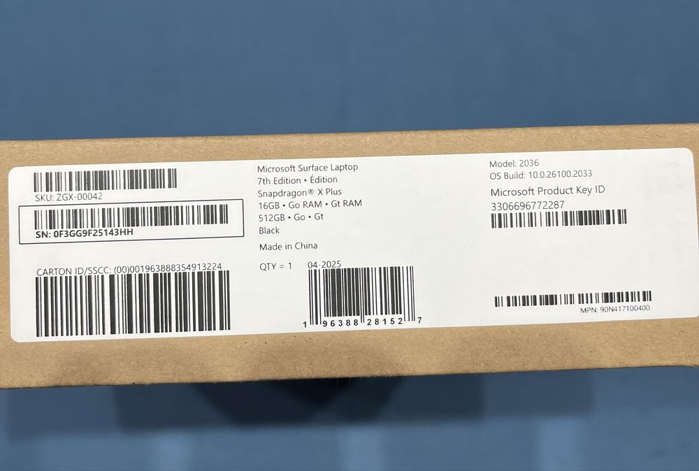 Laptop Microsoft Surface,7th Edition Snapdragon.Nou.