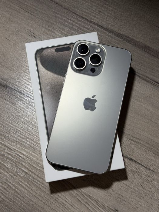 Iphone 15 pro max natural titanium 512gb 90%ak
