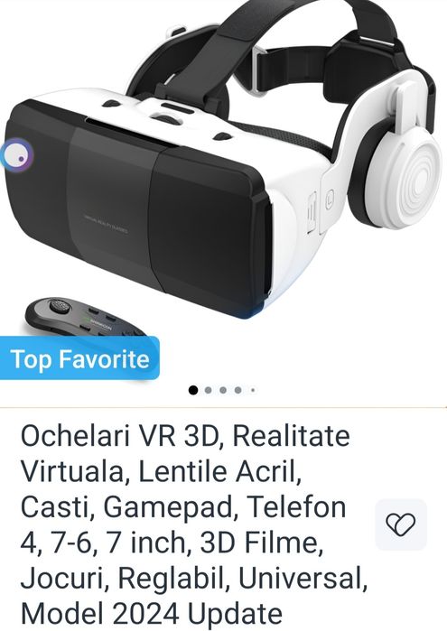 Ochelari VR 3D alb