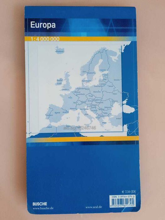 Атлас на пътя. Полша и Европейски держави. Пътна карта на Европа