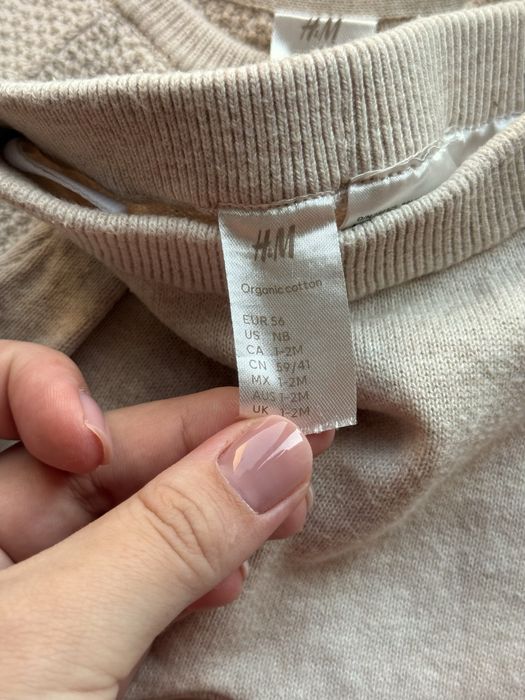 H&M детский вязаный комплект джемпер + штаны